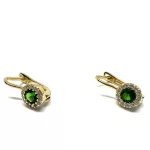 14 Karátos francia záras arany fülbevaló