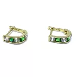 14 Karátos francia záras arany fülbevaló