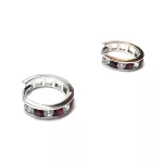 14 Karátos fehérarany karika fülbevaló