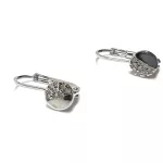 14 Karátos fehérarany patent záras fülbevaló