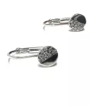 14 Karátos fehérarany patent záras fülbevaló