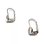 14 Karátos fehérarany patent záras fülbevaló