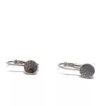 14 Karátos fehérarany patent záras fülbevaló