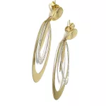 14 Karátos stekkeres, sárga-fehér arany fülbevaló