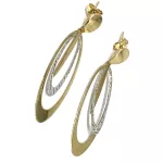 14 Karátos stekkeres, sárga-fehér arany fülbevaló