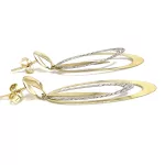 14 Karátos stekkeres, sárga-fehér arany fülbevaló