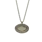 14 Karátos lánc, köves medállal