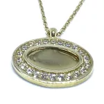 14 Karátos lánc, köves medállal