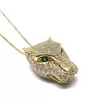 14 Karátos lánc, köves medállal