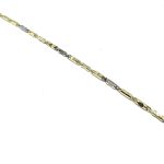 14 Karátos karlánc, fehér-sárga arany