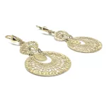 14 Karátos patent záras, lógós arany fülbevaló