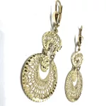 14 Karátos patent záras, lógós arany fülbevaló