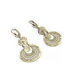 14 Karátos patent záras, lógós arany fülbevaló