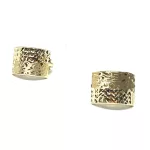 14 Karátos francia záras, gyémánt csiszolt arany fülbevaló