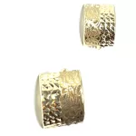 14 Karátos francia záras, gyémánt csiszolt arany fülbevaló