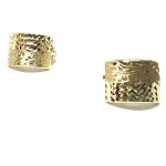 14 Karátos francia záras, gyémánt csiszolt arany fülbevaló