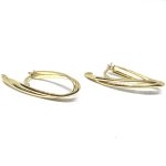 14 Karátos sorompó záras,  arany fülbevaló