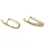 14 Karátos sorompó záras,  arany fülbevaló