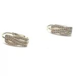 14 Karátos patent záras, köves arany fülbevaló