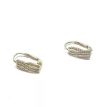 14 Karátos patent záras, köves arany fülbevaló