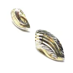 14 Karátos francia záras, fehér-sárga arany fülbevaló