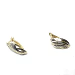 14 Karátos francia záras, fehér-sárga arany fülbevaló