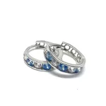 14 Karátos köves fehér arany fülbevaló