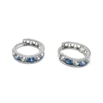 14 Karátos köves fehér arany fülbevaló