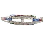 Ezüst karperec, színes kövekkel