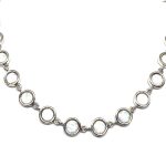 Ezüst karlánc, opál kövekkel