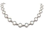 Ezüst karlánc, opál kövekkel