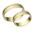 14 Karátos fehér-sárga arany karikagyűrű pár, választható méretbe