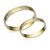 14 Karátos fehér-sárga arany karikagyűrű pár, választható méretbe