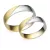 14 Karátos fehér-sárga arany karikagyűrű pár, választható méretbe