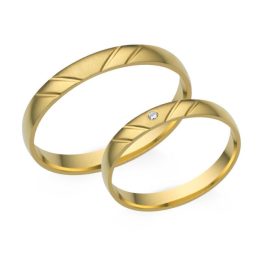 14 Karátos arany karikagyűrű pár, választható méretbe