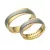 14 Karátos fehér-sárga arany karikagyűrű pár, választható méretbe